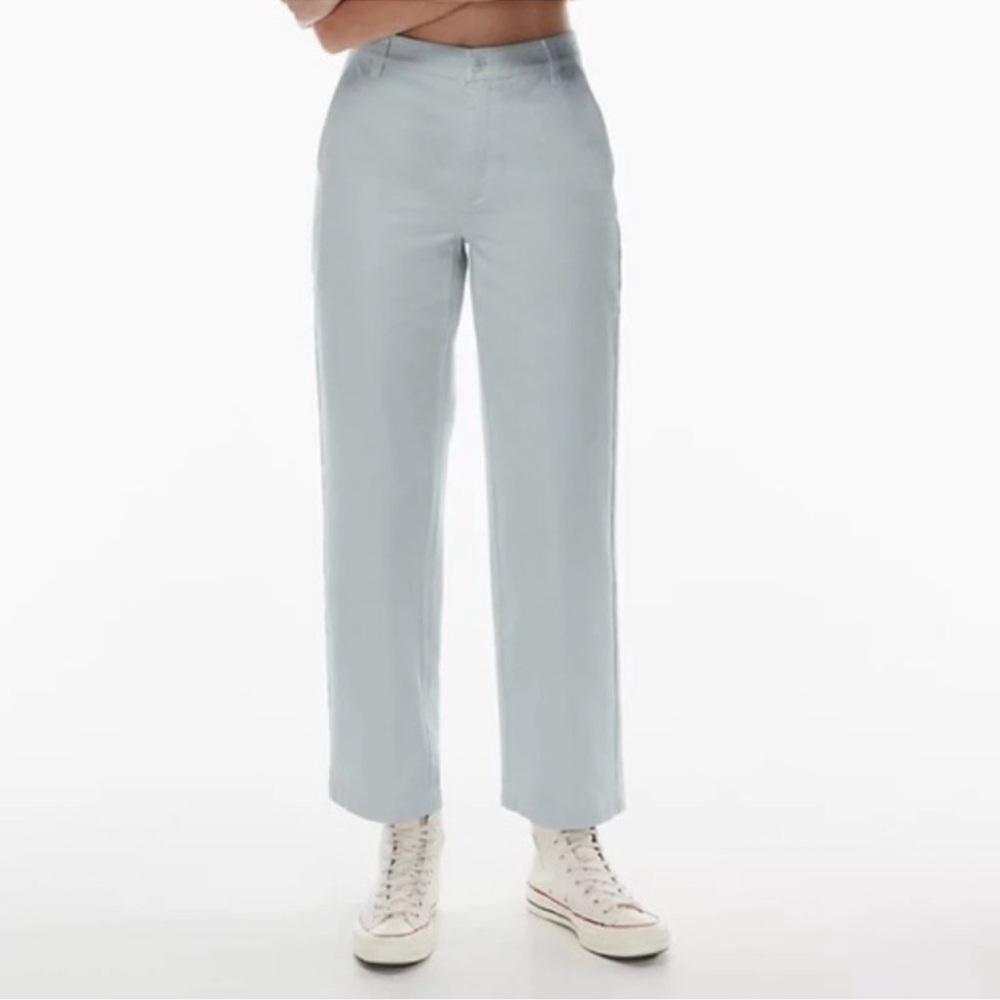 ARITZIA Sun-Dey Light Blue High Rise Cargo Zip fly Jaden Pants size 8